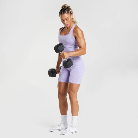 Gymshark Soft Lilac Purple Adapt Animal Seamless Crop Tank Size Small - Picture 3 of 10